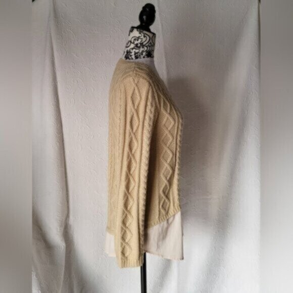 Women's neutral knit sweater Sz Small - Picture 6 of 12